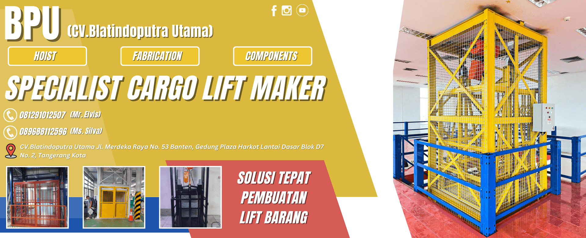 Specialist Cargo Lift Maker