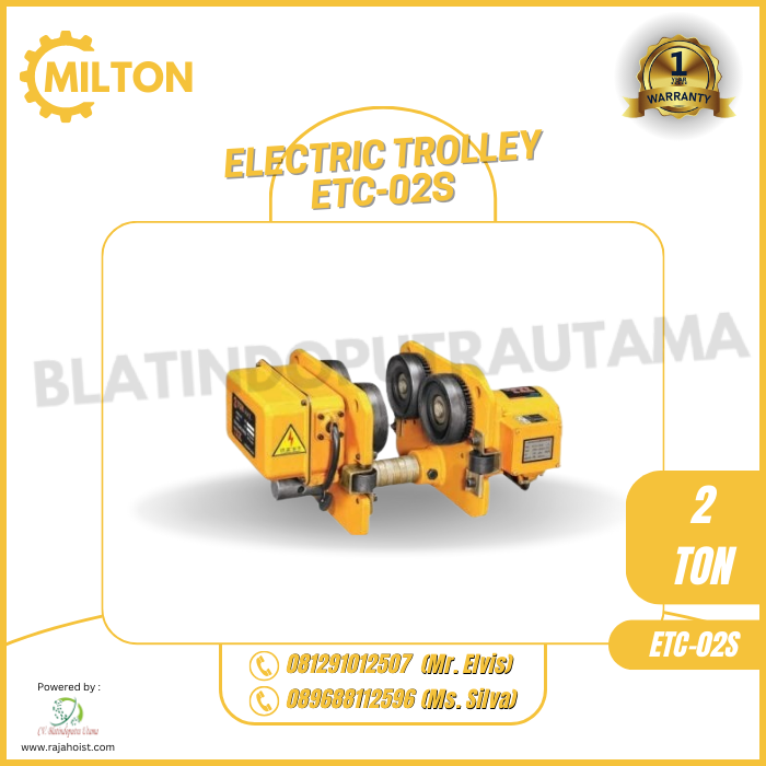 Electric Trolley 2 Ton Milton